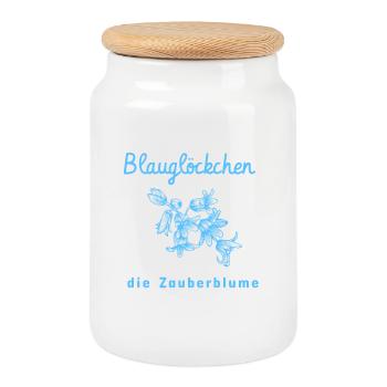Bluebell the magic flower - Cookie Jar with Wooden Lid - white - Front