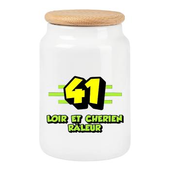 Loir et cherien râleur - Boîte à biscuits avec couvercle en bois - blanc - Devant