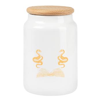 Moonlit Grimoire Serpent Hands - Cookie Jar with Wooden Lid - white - Front