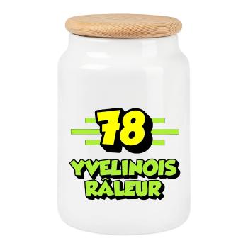 Complaining Yvelines - Cookie Jar with Wooden Lid - white - Front