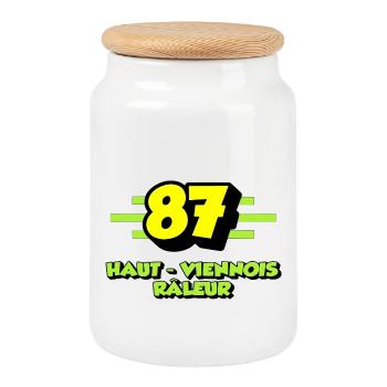 Complaining from Upper Vienna - Cookie Jar with Wooden Lid - white - Front