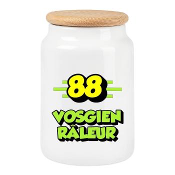 Complaining Vosges - Cookie Jar with Wooden Lid - white - Front