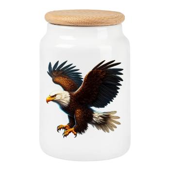 Adler - Keksdose mit Holzdeckel - Weiß - Vorne