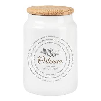 Ortenau - bi uns deheim - 51 Cities and Municipalities - Cookie Jar with Wooden Lid - white - Front
