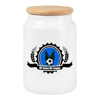 RC 3rd Half - Cookie Jar with Wooden Lid - white - Front