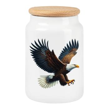 Adler - Keksdose mit Holzdeckel - Weiß - Vorne