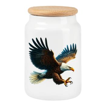 Adler - Keksdose mit Holzdeckel - Weiß - Vorne