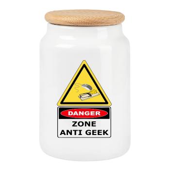 Zone Anti - Geek - Cookie Jar with Wooden Lid - white - Front