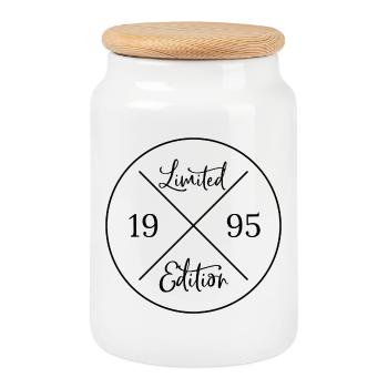 Limited edition 1995 - Keksdose mit Holzdeckel - Weiß - Vorne