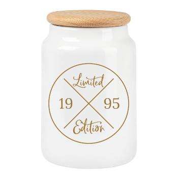 limited edition 1995 - Keksdose mit Holzdeckel - Weiß - Vorne