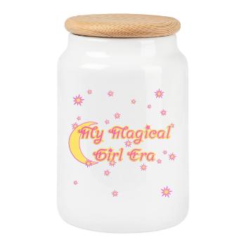 My Magical Girl Era - Cookie Jar with Wooden Lid - white - Front