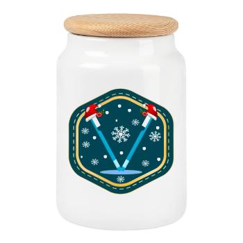 DENTISTE POUR ENFANTS DE NOËL ZFA - Boîte à biscuits avec couvercle en bois - blanc - Devant