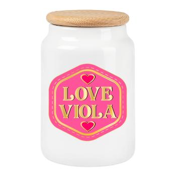 ALTO D’AMOUR - Boîte à biscuits avec couvercle en bois - blanc - Devant