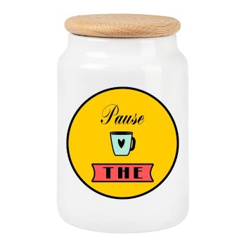 Jahrestag. Jubiläumsdekade. Humor. komisch - Keksdose mit Holzdeckel - Weiß - Vorne