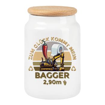 Ma pelle - Boîte à biscuits avec couvercle en bois - blanc - Devant