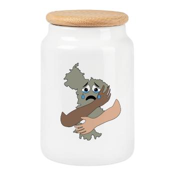 T SHIRT MAYOTTE_CHIDO - Boîte à biscuits avec couvercle en bois - blanc - Devant