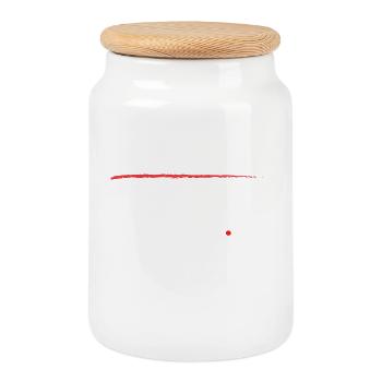 Originals Innovate. Copies Imitate. [White] - Cookie Jar with Wooden Lid - white - Front