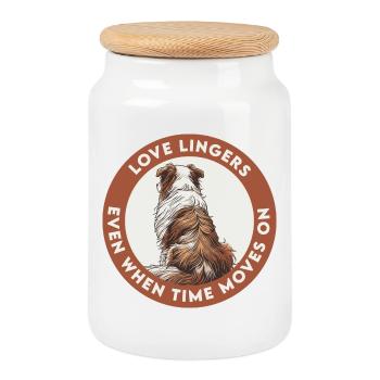 L’amour persiste même lorsque le temps passe - Boîte à biscuits avec couvercle en bois - blanc - Devant