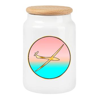 PLANEUR SEA SUNSET - Boîte à biscuits avec couvercle en bois - blanc - Devant