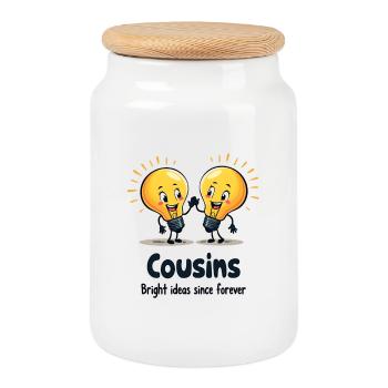 Cousins Bright Ideas - Keksdose mit Holzdeckel - Weiß - Vorne