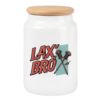 Lax, Bro - Keksdose mit Holzdeckel - Weiß - Vorne