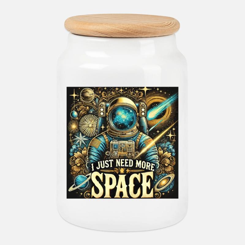 MORE SPACE - Keksdose mit Holzdeckel - Weiß