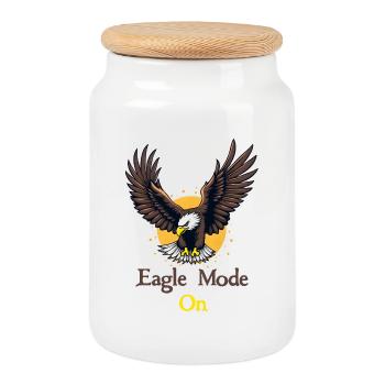 Eagle Mode : On - Keksdose mit Holzdeckel - Weiß - Vorne