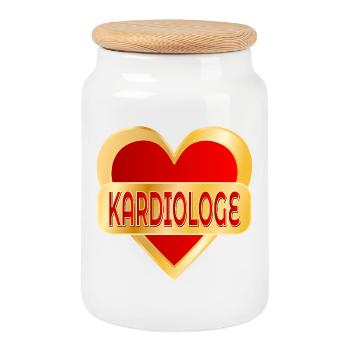 FACHARZT DER KARDIOLOGIE - KARDIOLOGE - Keksdose mit Holzdeckel - Weiß - Vorne