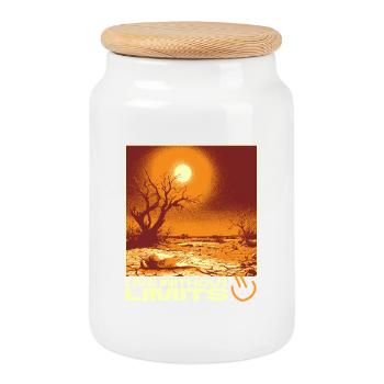 Live Without Limits – Surreal Desert Scene - Keksdose mit Holzdeckel - Weiß - Vorne