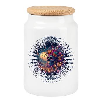 Día de los Muertos - Keksdose mit Holzdeckel - Weiß - Vorne