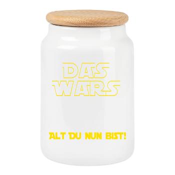 60th Birthday, 60 Old You Are Now - Cookie Jar with Wooden Lid - white - Front
