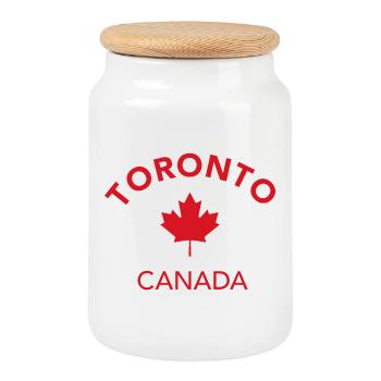TORONTO Canada Kanada - Keksdose mit Holzdeckel - Weiß - Vorne
