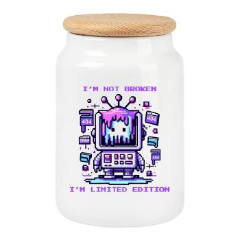 I'm Not Broken - I'm Limited Edition - Keksdose mit Holzdeckel - Weiß - Vorne