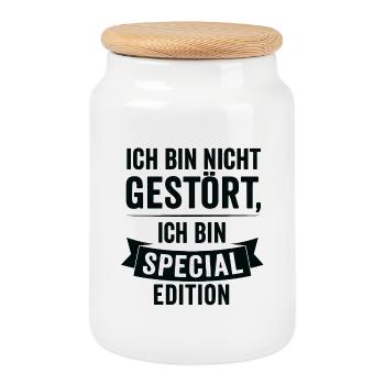 I'm Special Edition - Cookie Jar with Wooden Lid - white - Front