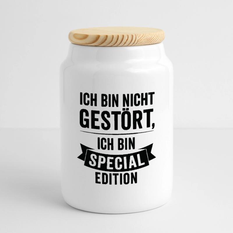 Je suis édition spéciale Boîte à biscuits avec couvercle en bois