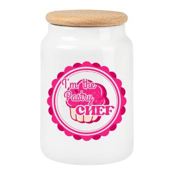 ICH BIN DER KONDITOR - Keksdose mit Holzdeckel - Weiß - Vorne
