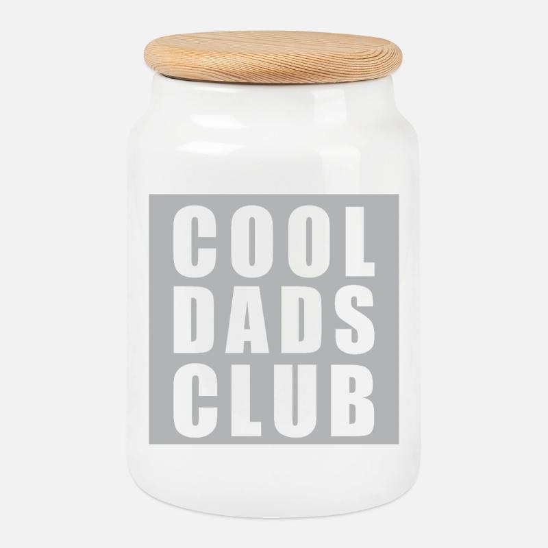 Cool Dads Club – Mitgliedschaft auf Lebenszeit - Keksdose mit Holzdeckel - Weiß