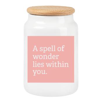 A spell of wonder - Cookie Jar with Wooden Lid - white - Front