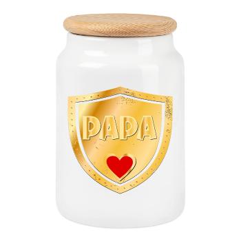 COMMANDER PAPA POUR LA FÊTE DES PÈRES - Boîte à biscuits avec couvercle en bois - blanc - Devant