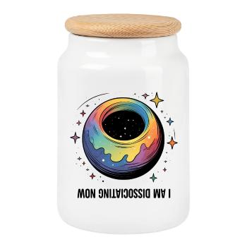I am Dissociating Now - Keksdose mit Holzdeckel - Weiß - Vorne
