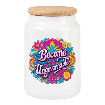 Become Ungovernable - Keksdose mit Holzdeckel - Weiß - Vorne