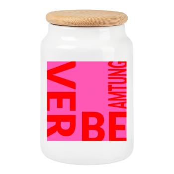 Verbeamtung Beamtin - Auf Lebenszeit - Keksdose mit Holzdeckel - Weiß - Vorne