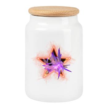 Flabellina at Stern - Cookie Jar with Wooden Lid - white - Front