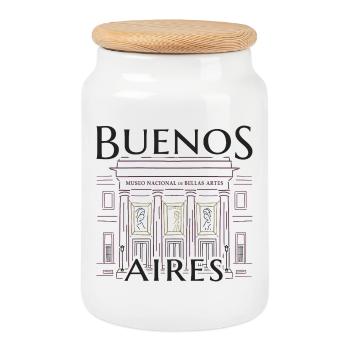 Buenos Aires, Argentine, Musée d’art du dessin - Boîte à biscuits avec couvercle en bois - blanc - Devant