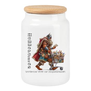 Divinité nordique de la faiblesse de la mémoire - Boîte à biscuits avec couvercle en bois - blanc - Devant