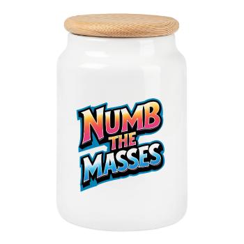 Numb The Masses - Keksdose mit Holzdeckel - Weiß - Vorne