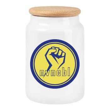 invincible 04 - Keksdose mit Holzdeckel - Weiß - Vorne