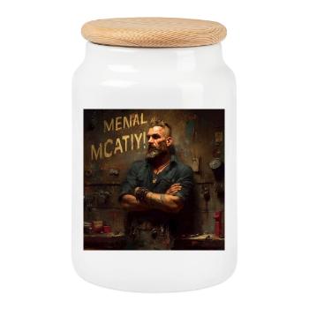 Ich schraub, also bin ich - Keksdose mit Holzdeckel - Weiß - Vorne