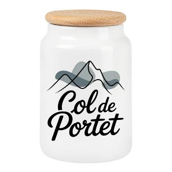 Col de Portet Radfahren - Keksdose mit Holzdeckel - Weiß - Vorne