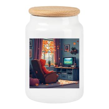 Fall Into Gaming - Keksdose mit Holzdeckel - Weiß - Vorne